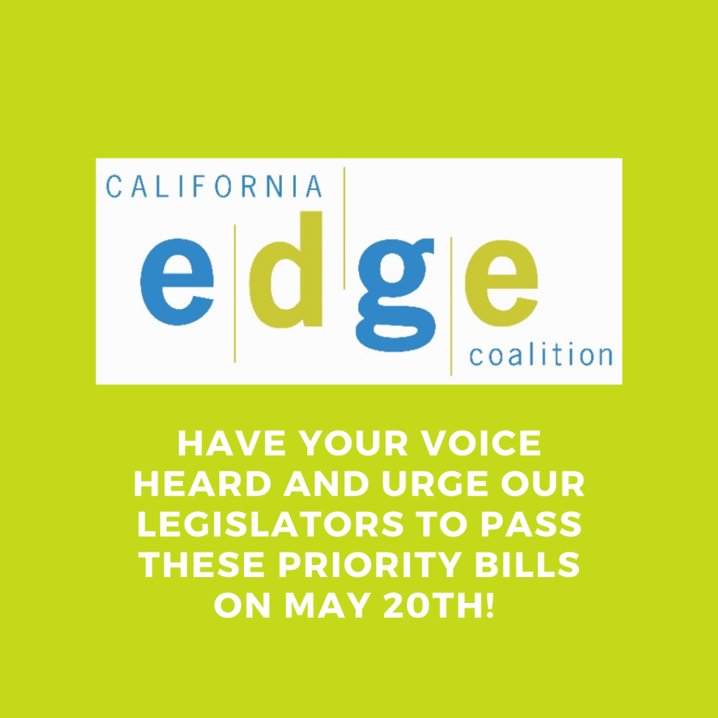 CA EDGE Coalition logo with message saying have your voice heard